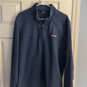 Vineyard Vines Men's Deep Blue Zip-Up Sweater